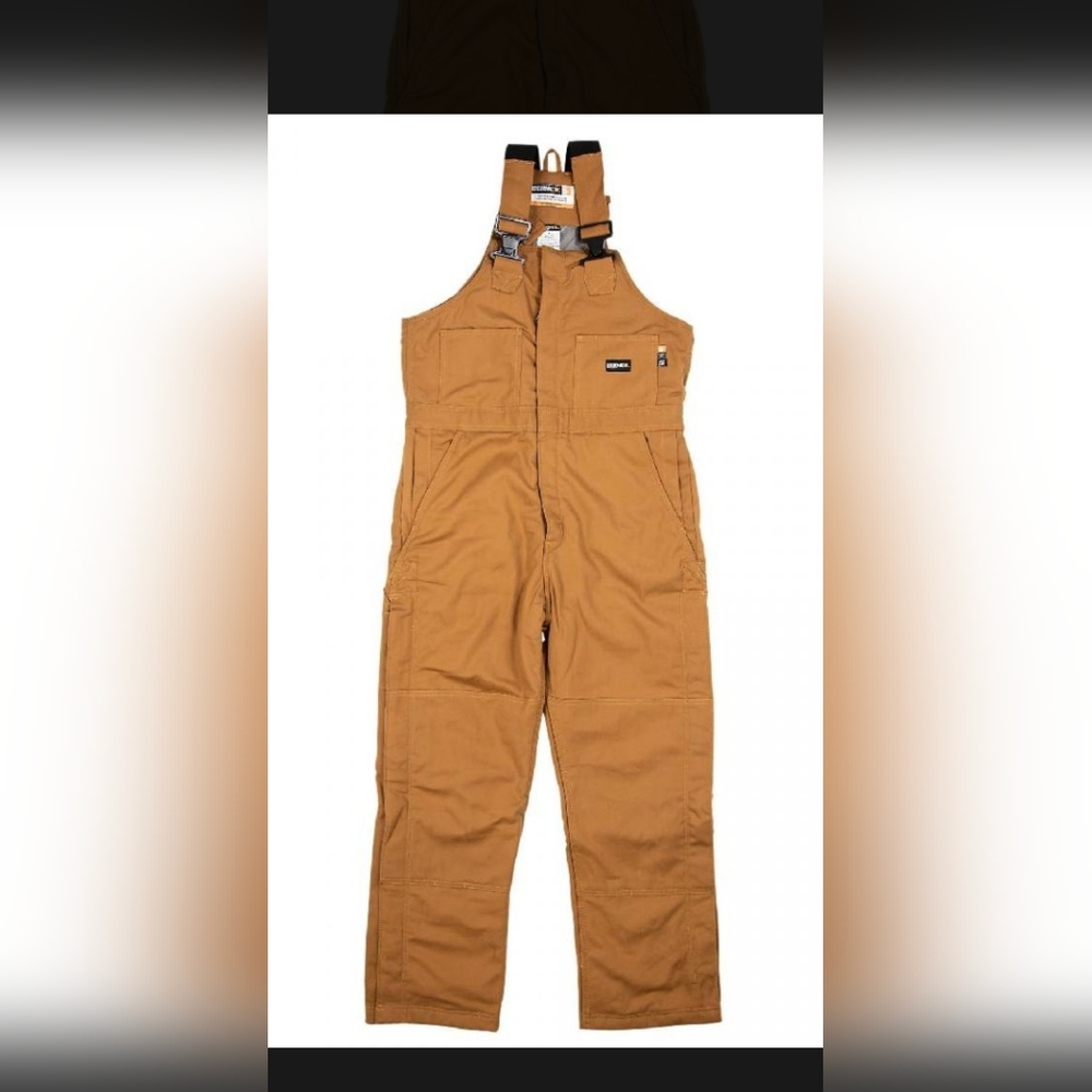 Men's Berne FR Deluxe Insulated Bib Overall-Brown 2xl